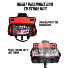 Fishing Jig Bag Mesh Washable Large Capacity Fishing Lure Bag For Boat Fishing
