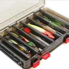 Double-Sided Fishing Lure Hook Tackle Box Visible Hard Plastic Clear Fishing …