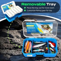 Complete Fishing Gear: 373PCS Tackle Box with Pliers & Customizable Tray