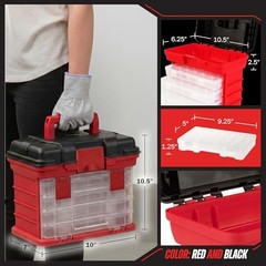 Portable Tool Box – Small Parts Organizer with Drawers and Customizable