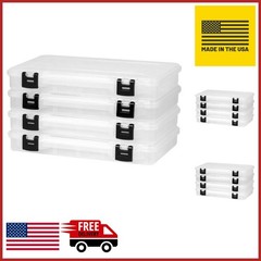 3700 Series Tackle Box 4-Pack with Adjustable Dividers for Fishing Supplies