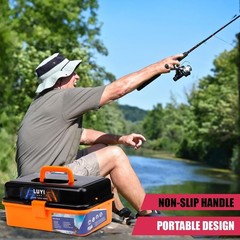 All-in-One 3-Layer Tackle Box with 423 Fishing Accessories for All Waters