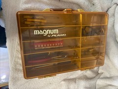Vintage Plano Magnum Large Double Sided Fishing Tackle Box Magnum By Plano