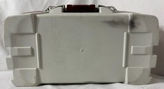 USED PLANO RED & WHITE TACKLE BOX MODEL 6201 ONE TRAY CANTILEVER FISHING GEAR