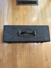 Vintage WALTON PRODUCTS Grip Loc Steel Tackle/Tool Box Made In USA 19″ x 7″ x 7″