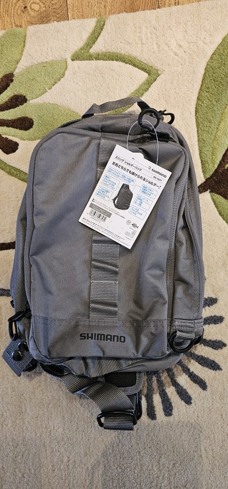 SHIMANO Fishing Bag Sling Shoulder Bag BS-025T Gray M size Accessory case New