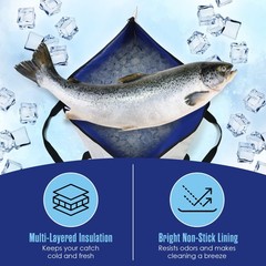 Houseables Fish Bag Fish Kill Bag Fishing Cooler Insulated Carrier For Fishing