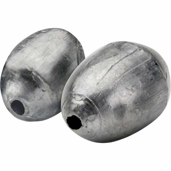 (3-6/pk)-SouthBend Size 8 1/2 Oz. Fishing Slip Egg Sinker. Model: FEG8