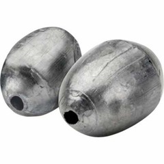 (3-6/pk)-SouthBend Size 8 1/2 Oz. Fishing Slip Egg Sinker. Model: FEG8