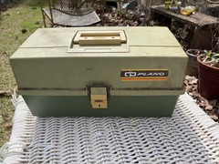 Model Radio Air Plane Parts and Tools in a VINTAGE Plano 6300 Tackle Box