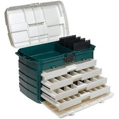 Plano 4-Drawer Tackle Box Green Metallic/Silver