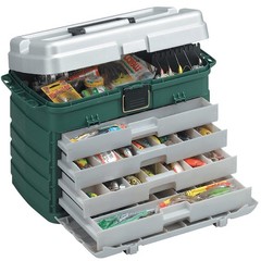 Plano 4-Drawer Tackle Box Green Metallic/Silver