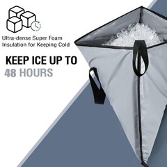Insulated Fish Cooler Bag Leakproof Keep Ice Cold with Drain Port Waterproof