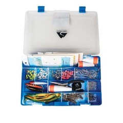 140pc Saltwater Fishing Tackle Kit Swivels Hooks Pliers Sabiki Rigs Storage Box