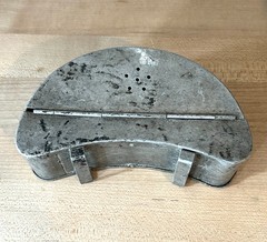 Vintage Metal Tin- Fishing Bait Box For Belt- Fish Decoration Aluminum- Lures
