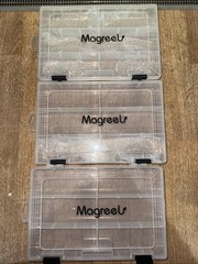 3 Magreel transparent plastic tackle storage box