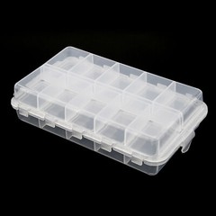 Transparent Fishing Case 20 Compartments Plastic Fishing Tackle Box for Fishing
