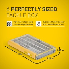 Plano Edge 3600 Hook Box Clear Yellow Portable Waterproof Rustproof Storage