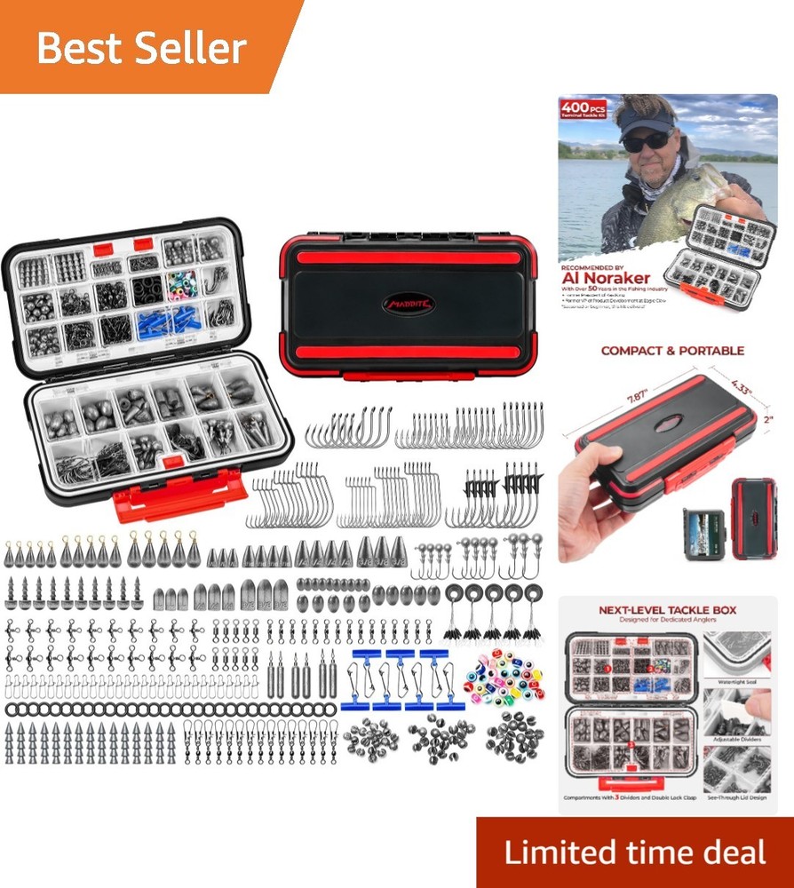 Madbite By Kastking 400-Pieces Freshwater Terminal Tackle Kit Endorsed By