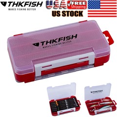 THKFISH Double Sided Fishing Tackle Storage Box Fishing Lure Organizer Case US
