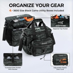 Kastking Baitspace Fishing Tackle Bag 4 Tackle Bait Binder Water-Resistant