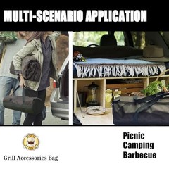 Grill Accessories Storage, Tool Bag for BBQ Grill, BBQ Tools Storage,