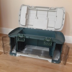 Plano 732 Outdoor Sport Angled Fishing Tackle Box Storage System GreenGrey CLEAN