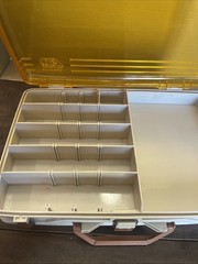 Fishing Tackle Storage Box Transparent Top Double Compartments Preowned