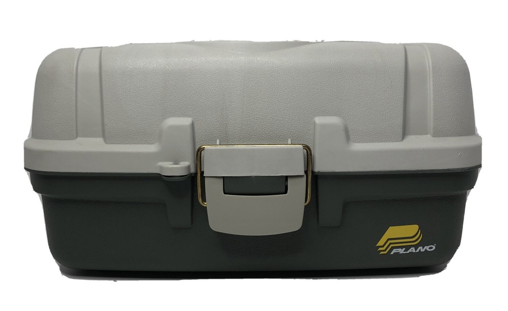 Vintage Plano Model 6102 Fishing Tackle Box 7” X 13” Storage Carrying Case USA