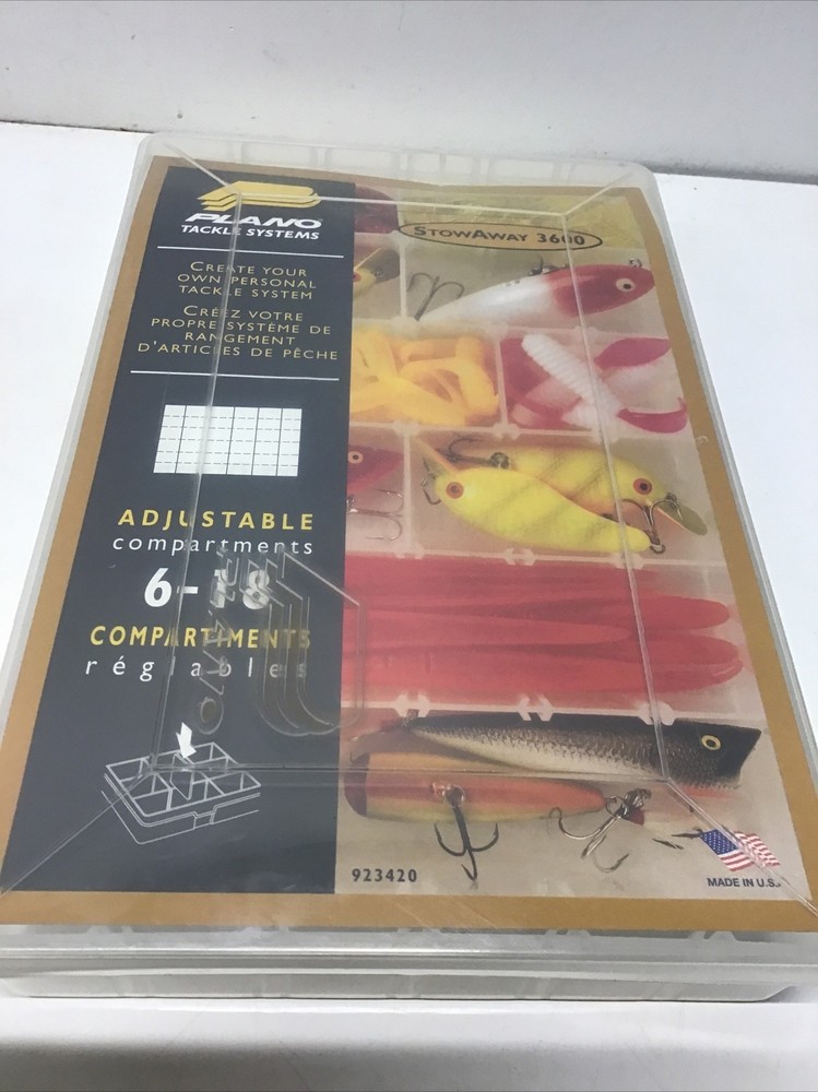 1 New Plano Molding Co. Fishing Tackle Tray 3600 7.25”x11” &1 New Bass Pro Shop