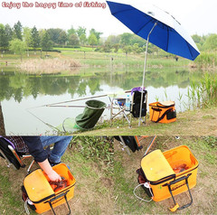 Foldable Fishing Bucket – Multi-Functional EVA Bag for Outdoor, Live Fish Lures