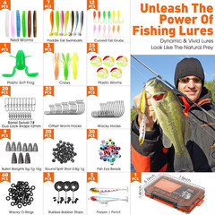 256 Pcs Fishing Backpack with Tackle Box Gears, Tackle Sling Bag Backpack, Fishi