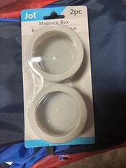 NEW JOT 2.5″ ROUND MAGNETIC TINS WITH SEE-THROUGH TOP 2-PACK