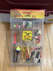 Plano One Tray Burgundy/White Tackle Box Model 6201 with Wazp Crappie Kit