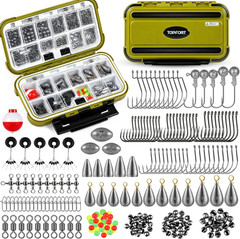 187/343Pcs Fishing Accessories Kit, Organized Fishing Tackle Box with Tackle Inc
