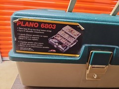 Vintage PLANO Systems 6803 Three 3 Tray Tackle Box Green