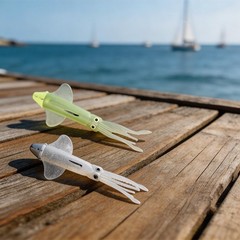 200g 23cm Squid Head Soft Bait Glow in Dark for Deep Sea Marlin Fishing