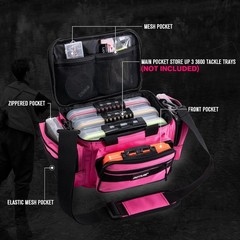 Fishing Tackle Bag 600D Water-Resistant Soft Side Crossbody Sling Bag for Women