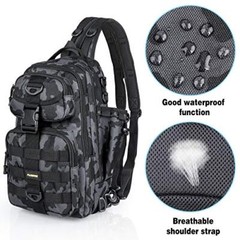 Fishing Tackle Backpack Storage Large(16.5*11.8*5.5inch)-black Camo