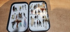 Richard Wheatley Silmalloy Aluminum Fly Box Full Of Flyrod Lures 6″ x 3.5″ x 1″