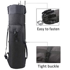 Fishing Rod Bag Holder Fishing Rod Carrier Fishing Pole Travel Case Black
