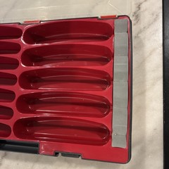 Shimano Red Fishing Lure Storage Crankbait Tackle Box (2 Broken Hinges) See Pic