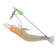 Fishing Soft Lure Artificial Shrimp With Silicone Body Hook and Swivels