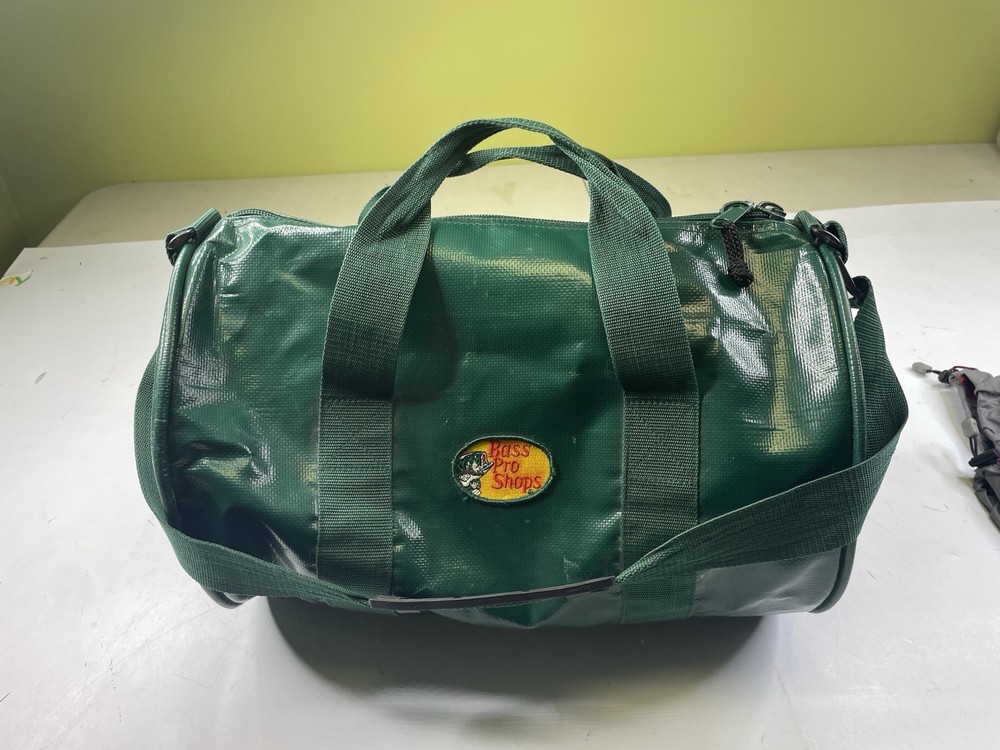 Vintage Bass Pro Shops Tote Duffel Bag 18×12 READ Waterproof Green