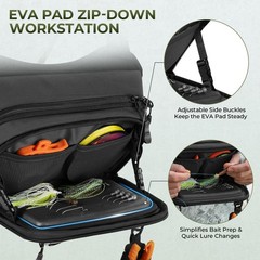 Water-Resistant Fishing Chest Pack with EVA Workstation, MOLLE Storage, Adjustab
