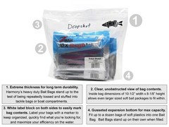 Harmony Fishing Bait Bags (10 Pack) – Durable Clear Storage Bag Organizers fo…