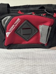 Ozark Trail Fishing Tackle Box Bag Utility Tray Zipper Tool Holder Red/Black
