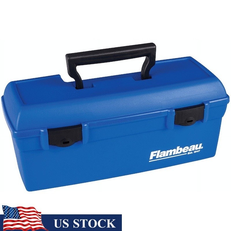 Fishing Tackle Box W/ Lift Out Tray Durable Plastic Storage Kids Beginners New