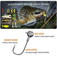 GOANDO Fishing Lures Kit for Freshwater Bait Tackle Bass 78pcs, 78