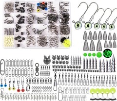 600 Pc Fishing Tackle Kit Hooks Sinkers Lures Saltwater Freshwater Bass